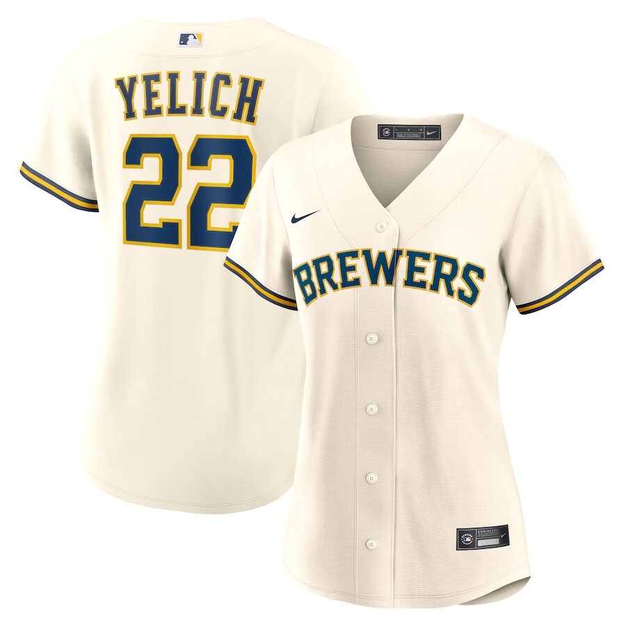 

Джерси Nike Milwaukee Brewers, кремовый