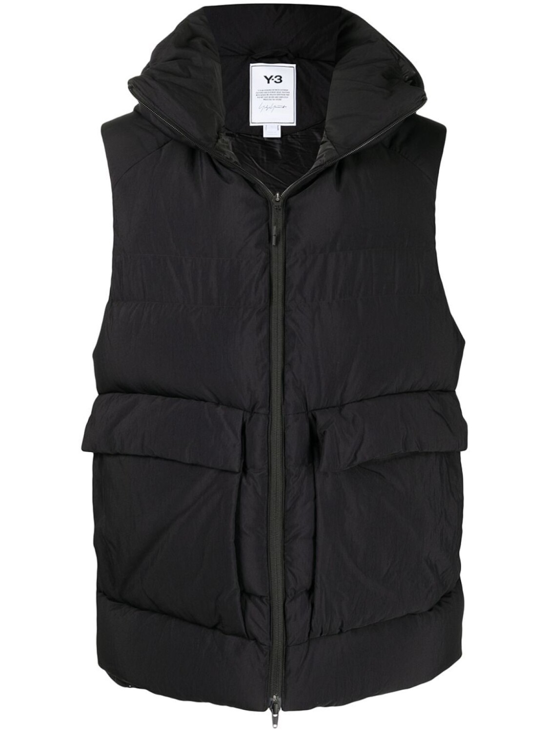 

Y-3 дутый жилет с капюшоном, черный