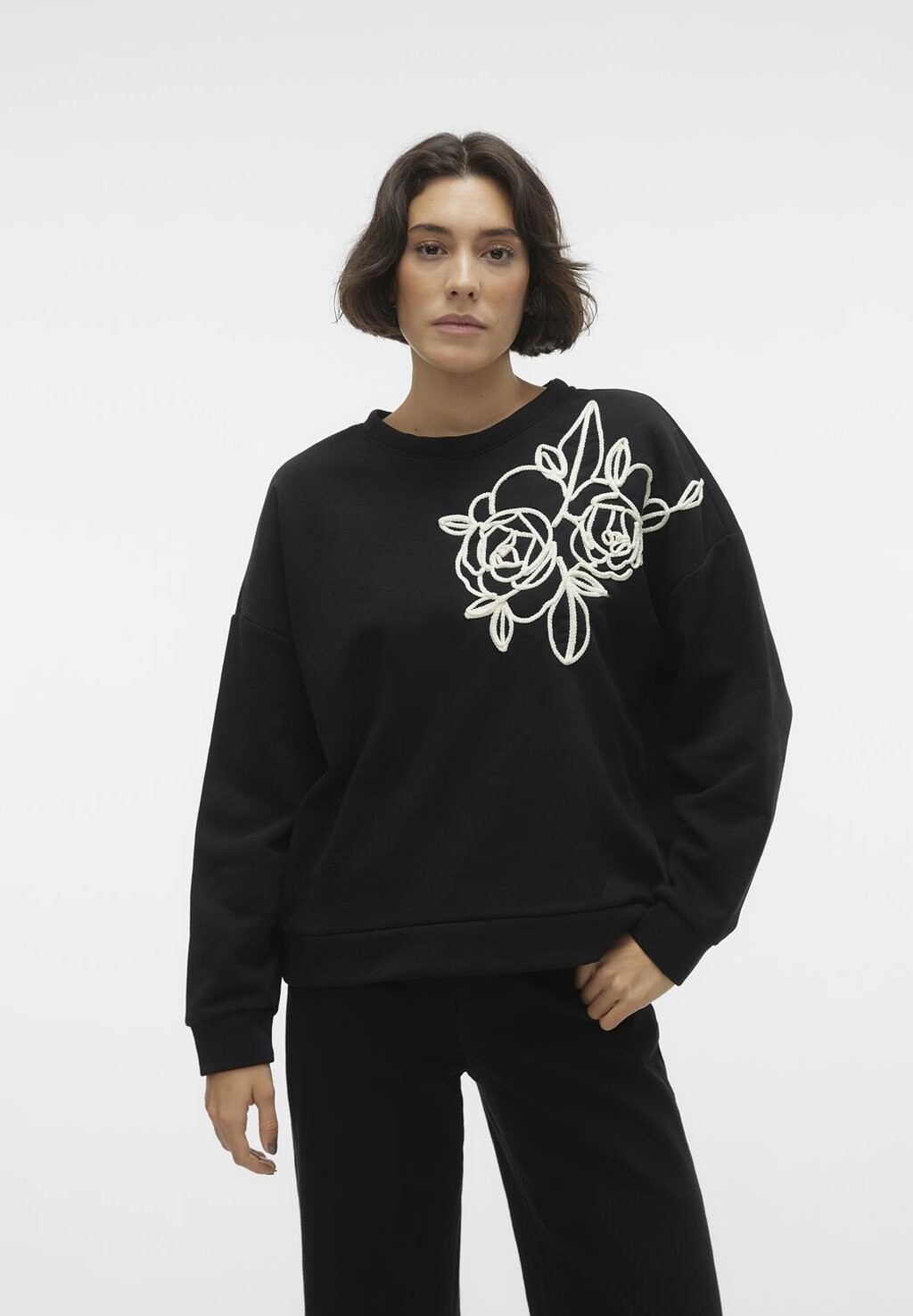 

Толстовка Vmemma Embroidery Vero Moda, цвет black/birch