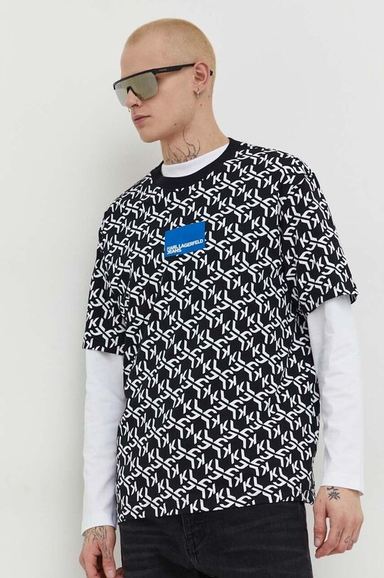 

Хлопковая футболка Karl Lagerfeld Jeans, черный