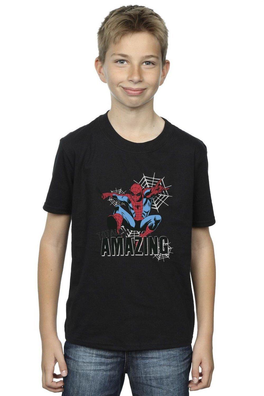 Удивительная футболка «Человек-паук» Marvel, черный человек паук удивительная фантазия