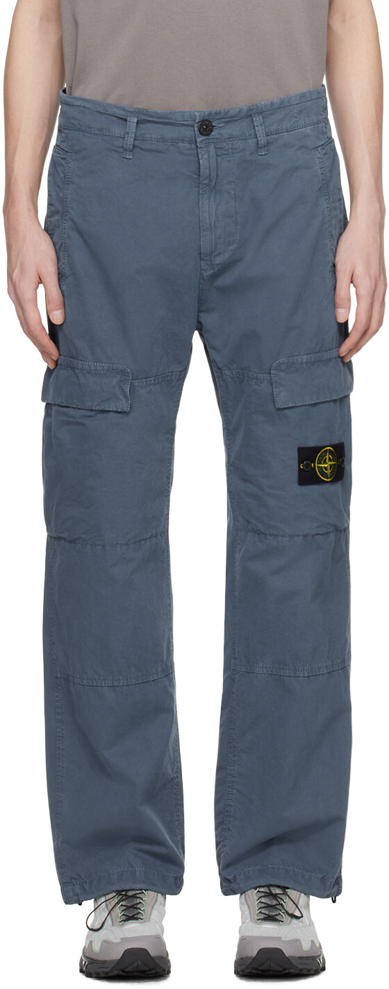 

Брюки карго с синими нашивками Stone Island