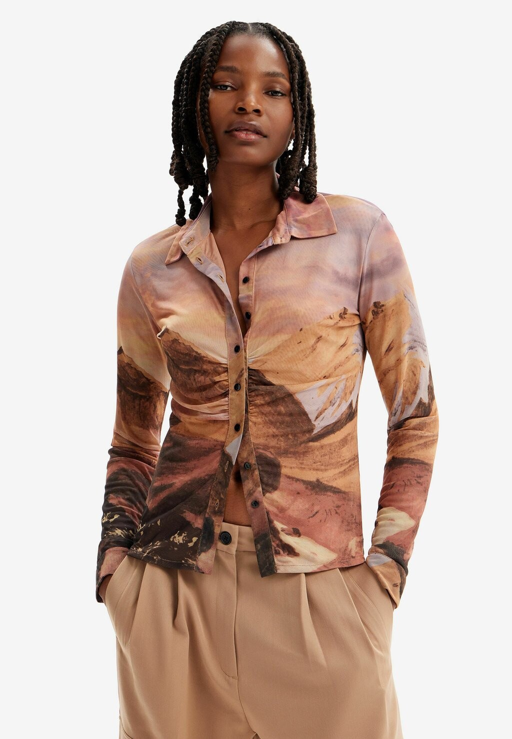

Рубашка Desigual СОБРАННЫЙ ПЕЙЗАЖ, разноцветный
