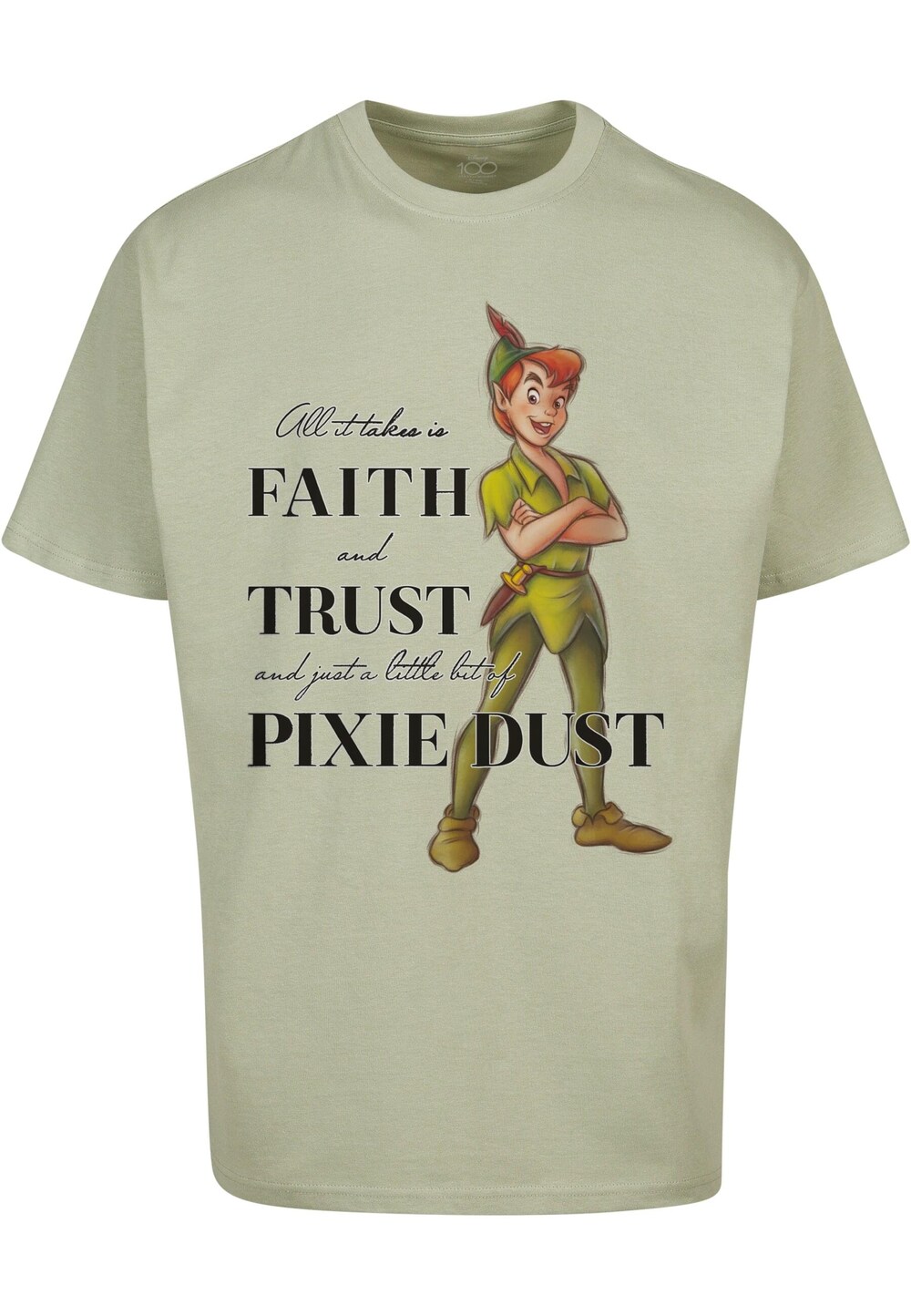 

Рубашка Mt Upscale Disney 100 Peter Pan Faith and Trust, оливковый/пастельно-зеленый