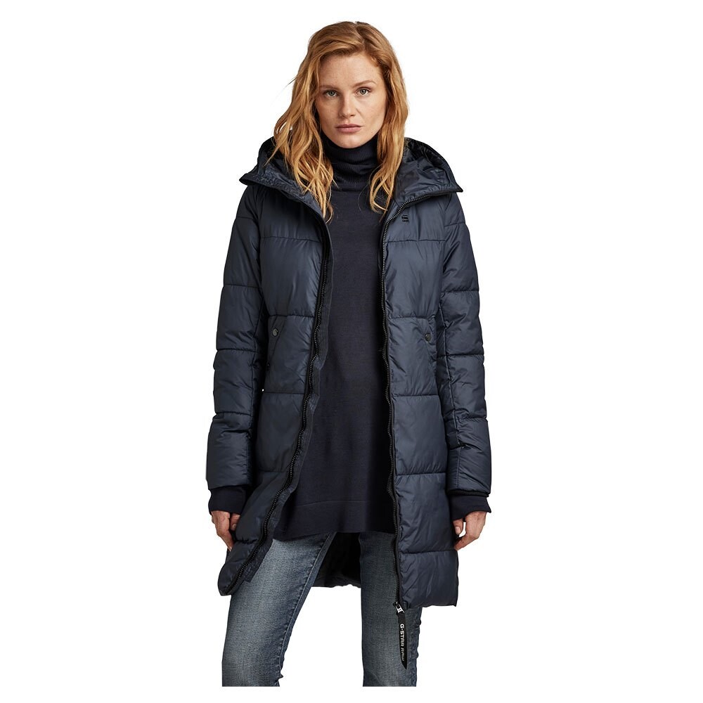 

Пальто G-Star Whistler Quilted Slim Long, синий