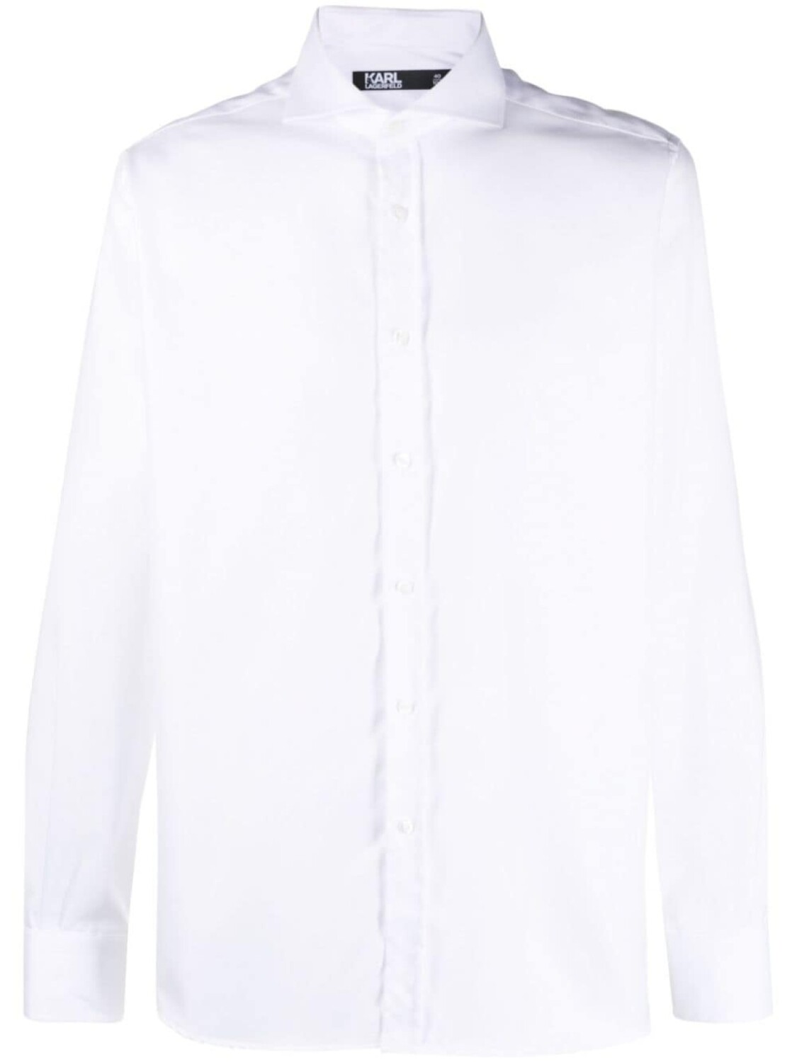 

Karl Lagerfeld long-sleeve cotton shirt, белый