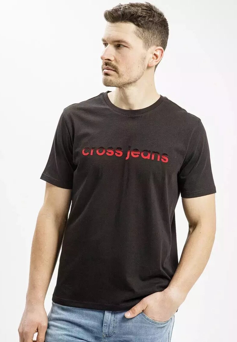 

Футболка с принтом Cross Jeans, черный