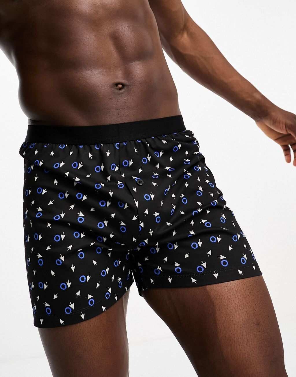 

Черные боксеры с игровым принтом ASOS DESIGN