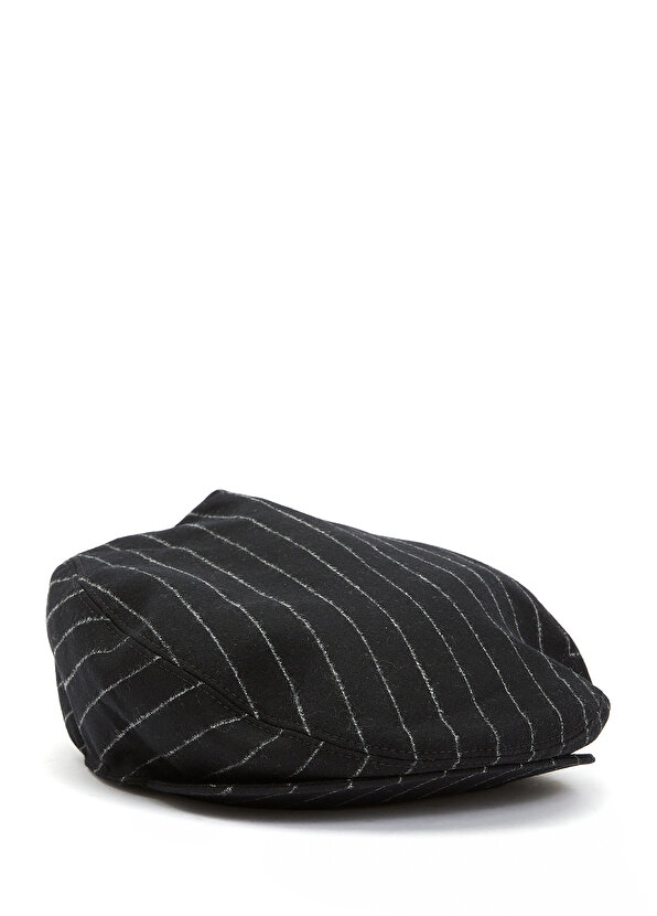 Черная полосатая мужская шерстяная шляпа Dolce&Gabbana