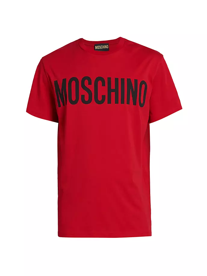

Футболка с круглым вырезом и логотипом Institutional Moschino, красный