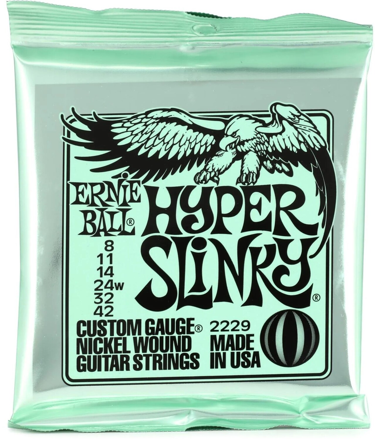 

Струны для электрогитары Ernie Ball 2229 Hyper Slinky с никелевой обмоткой — .008-.042