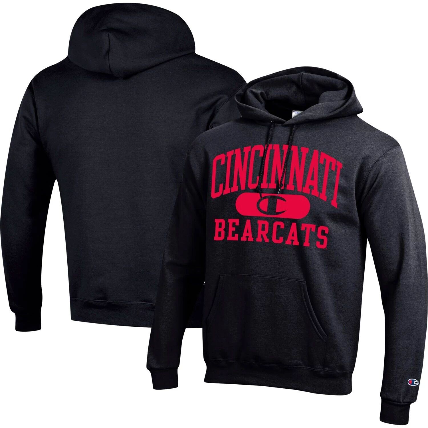 

Мужской черный пуловер с капюшоном Cincinnati Bearcats Arch Pill Champion
