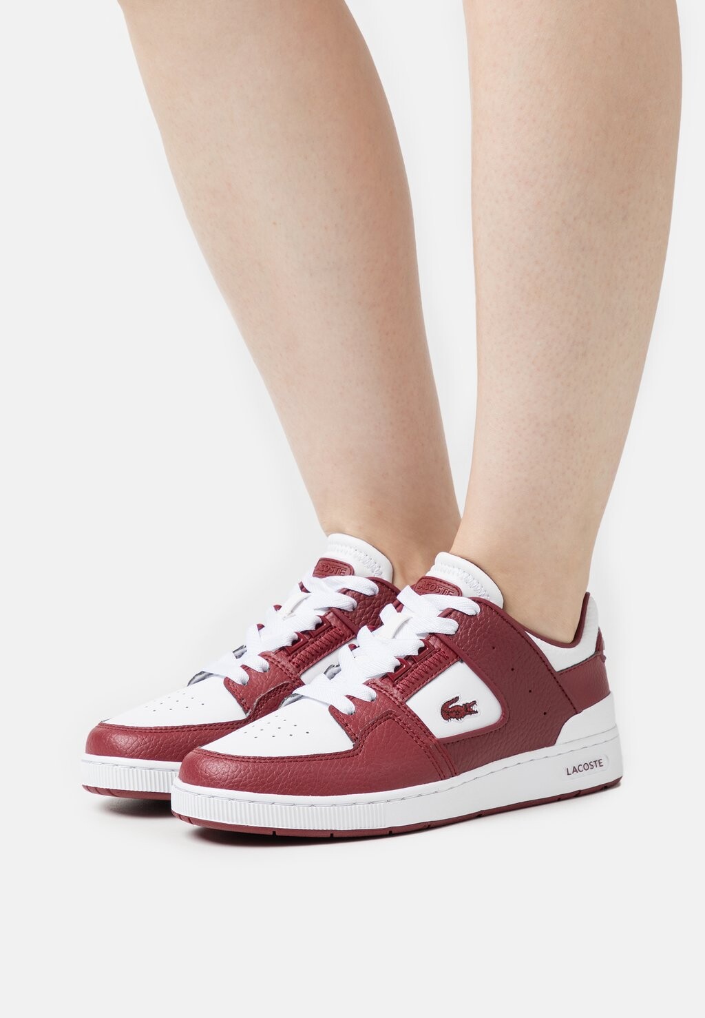 

Кроссовки Lacoste Court Cage, белый / бордовый