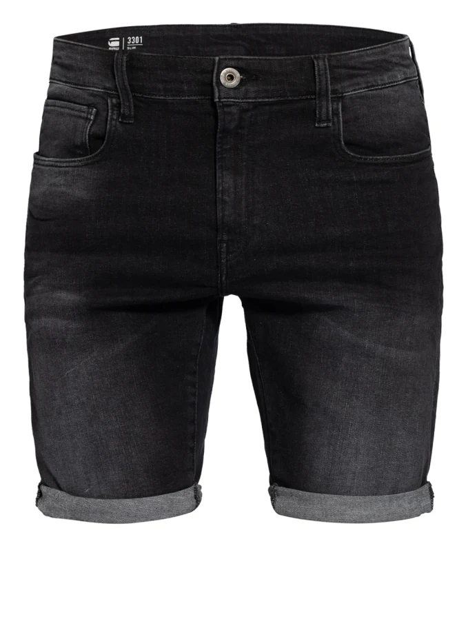 

Джинсовые шорты 3301 приталенного кроя G-Star Raw, серый