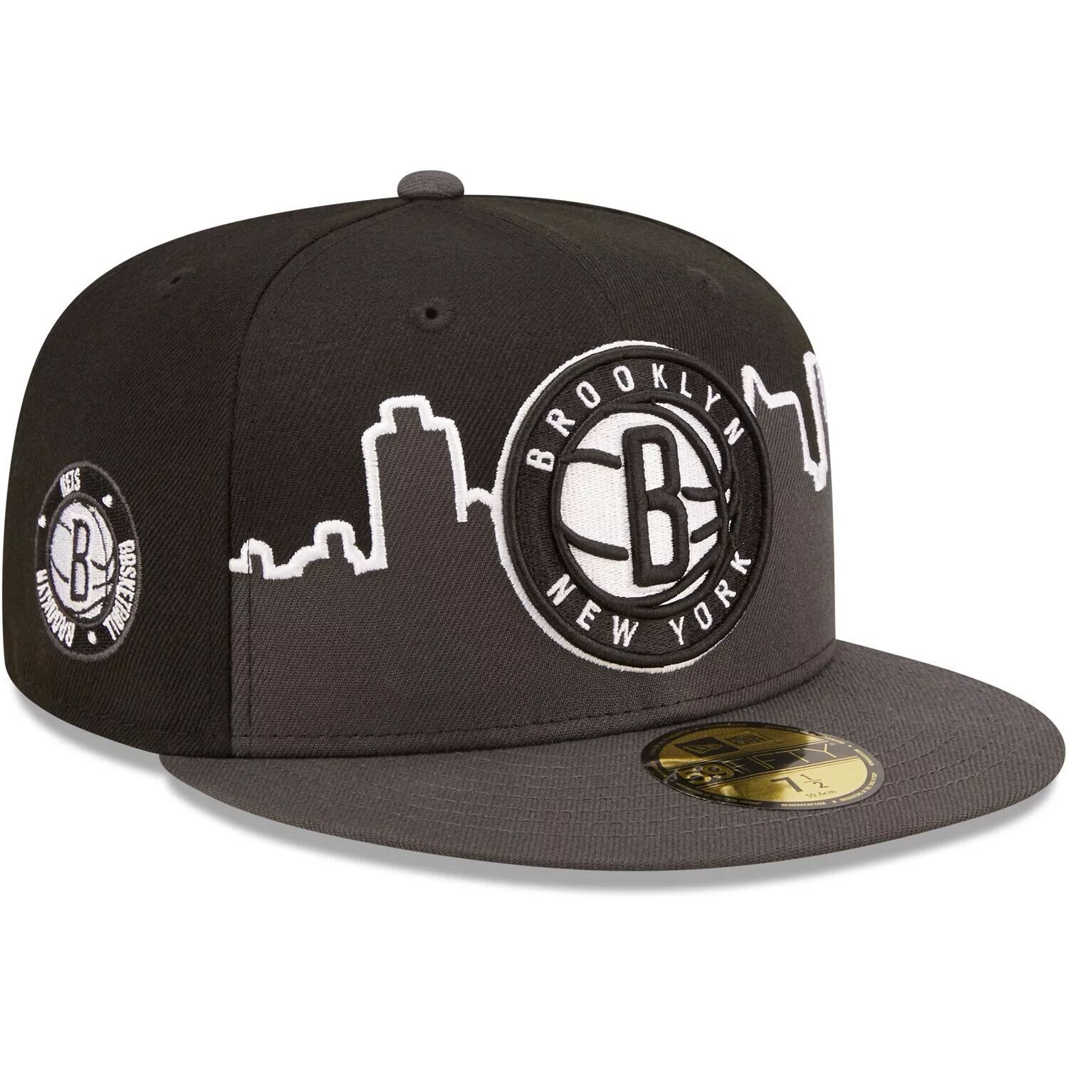 

Мужская шляпа New Era Charcoal/Black Brooklyn Nets 2022 Tip-Off 59FIFTY