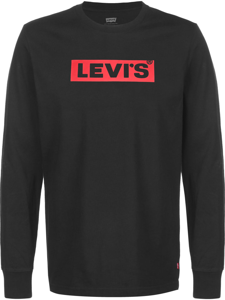 

Лонгслив Levi´s, цвет boxtab caviar/red