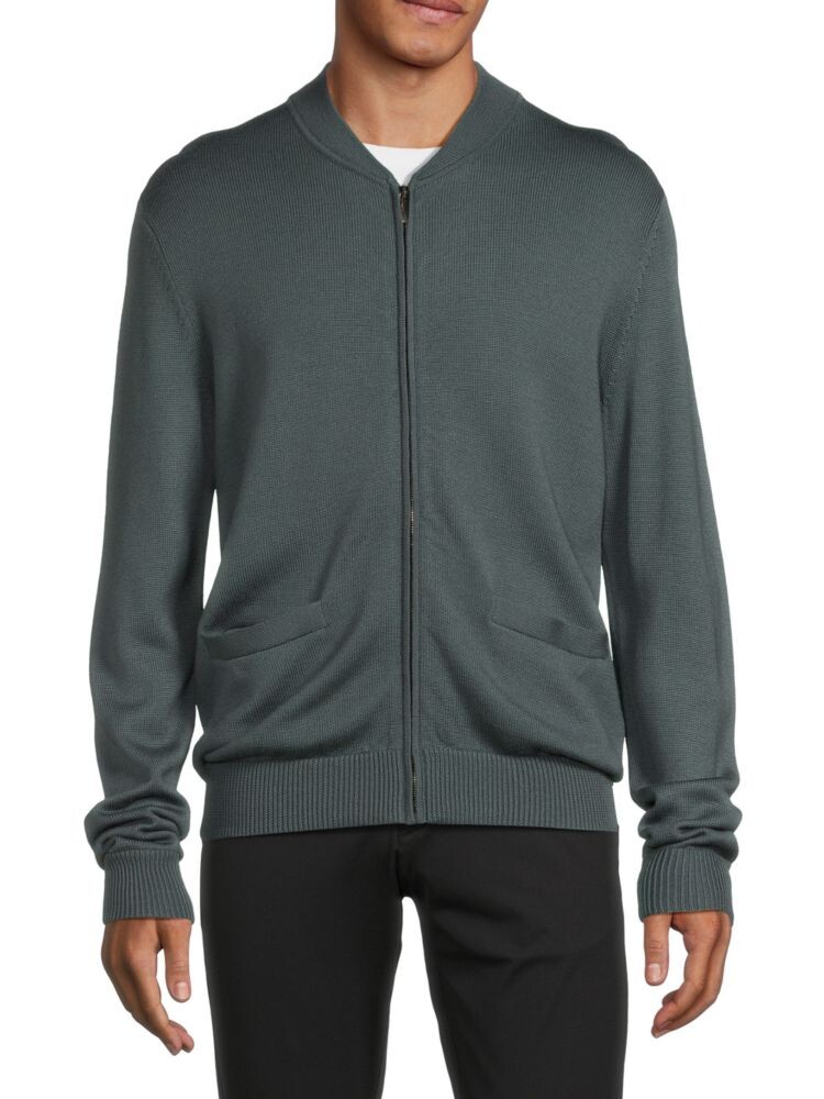 

Шерстяной свитер на молнии Sagaponack Greyson, цвет Heather Grey