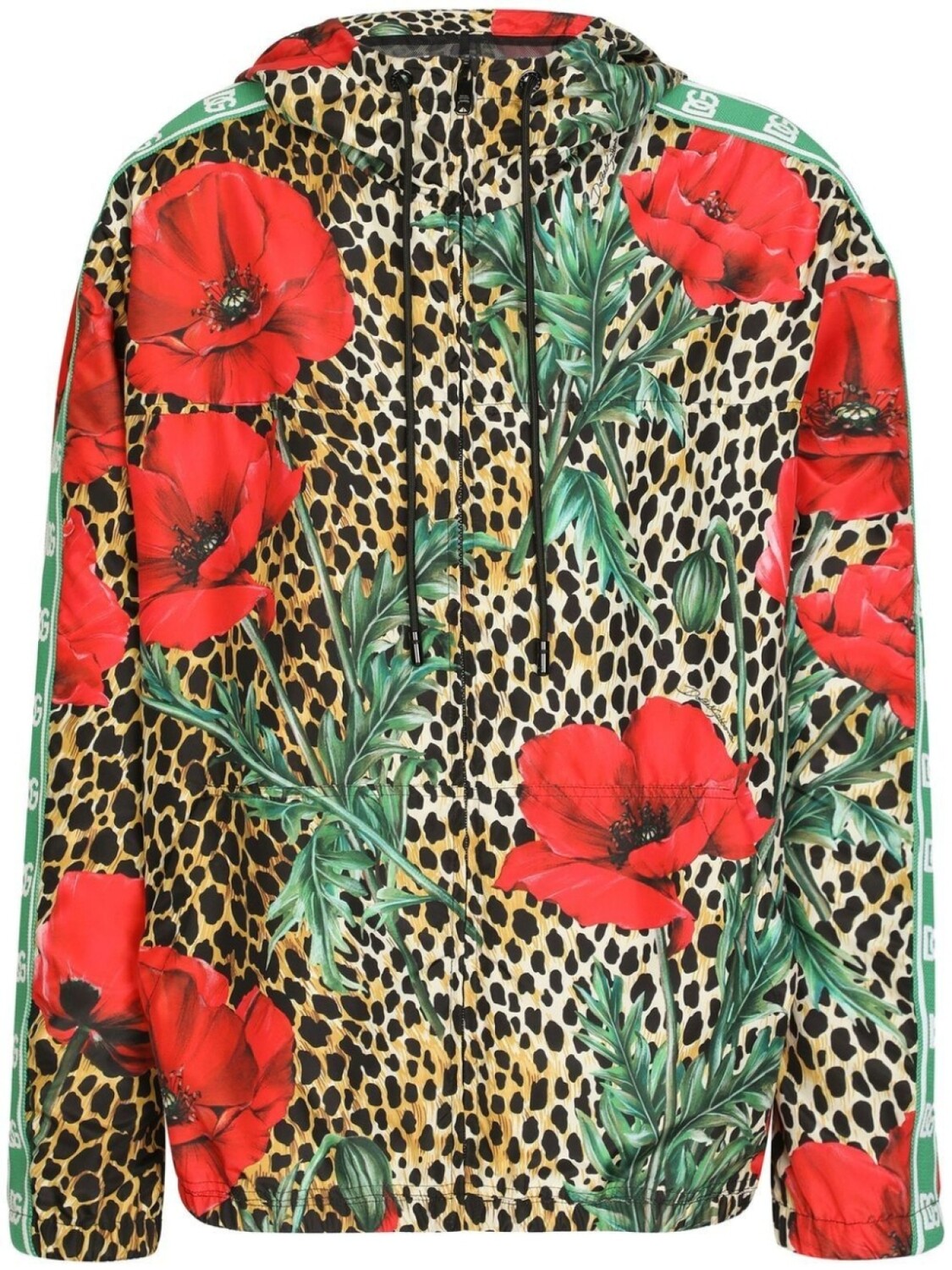 

Куртка с капюшоном и цветочным принтом Dolce & Gabbana, коричневый