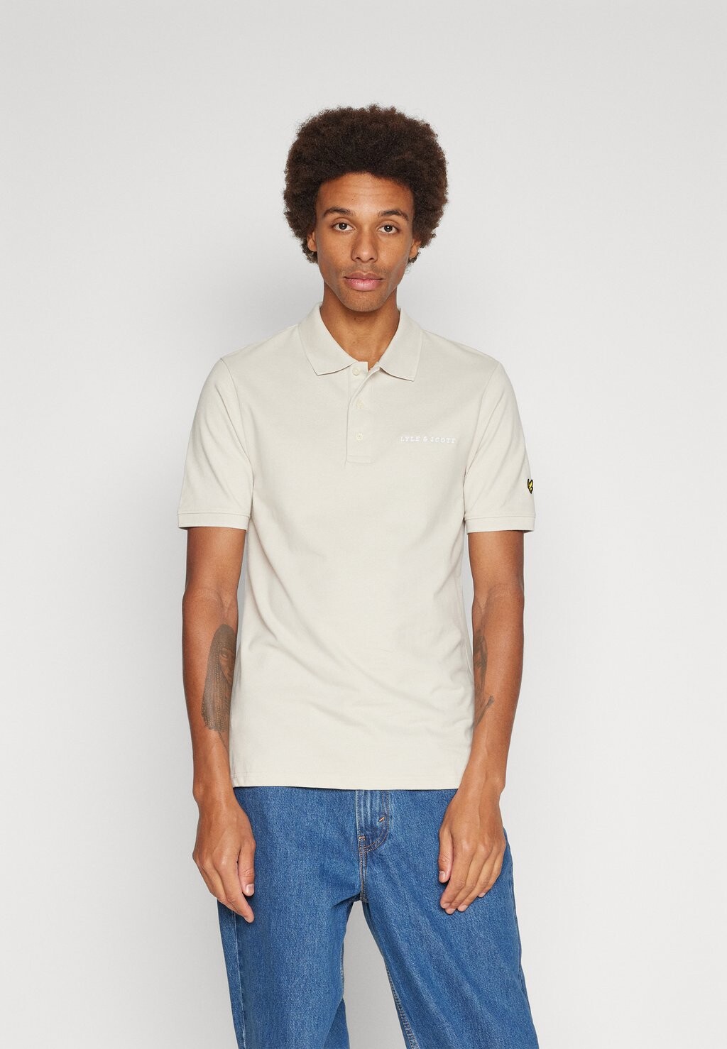 

Рубашка-поло EMBROIDERED SHIRT Lyle & Scott, серо-коричневый