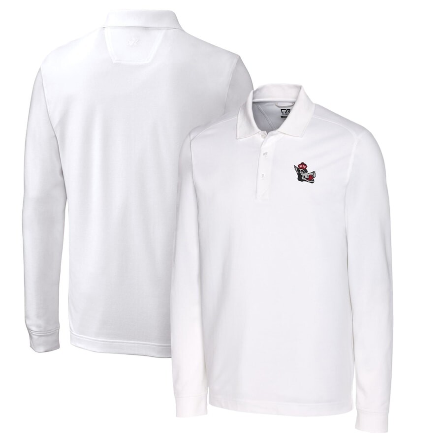 

Поло с длинным рукавом Cutter & Buck Nc State Wolfpack, белый