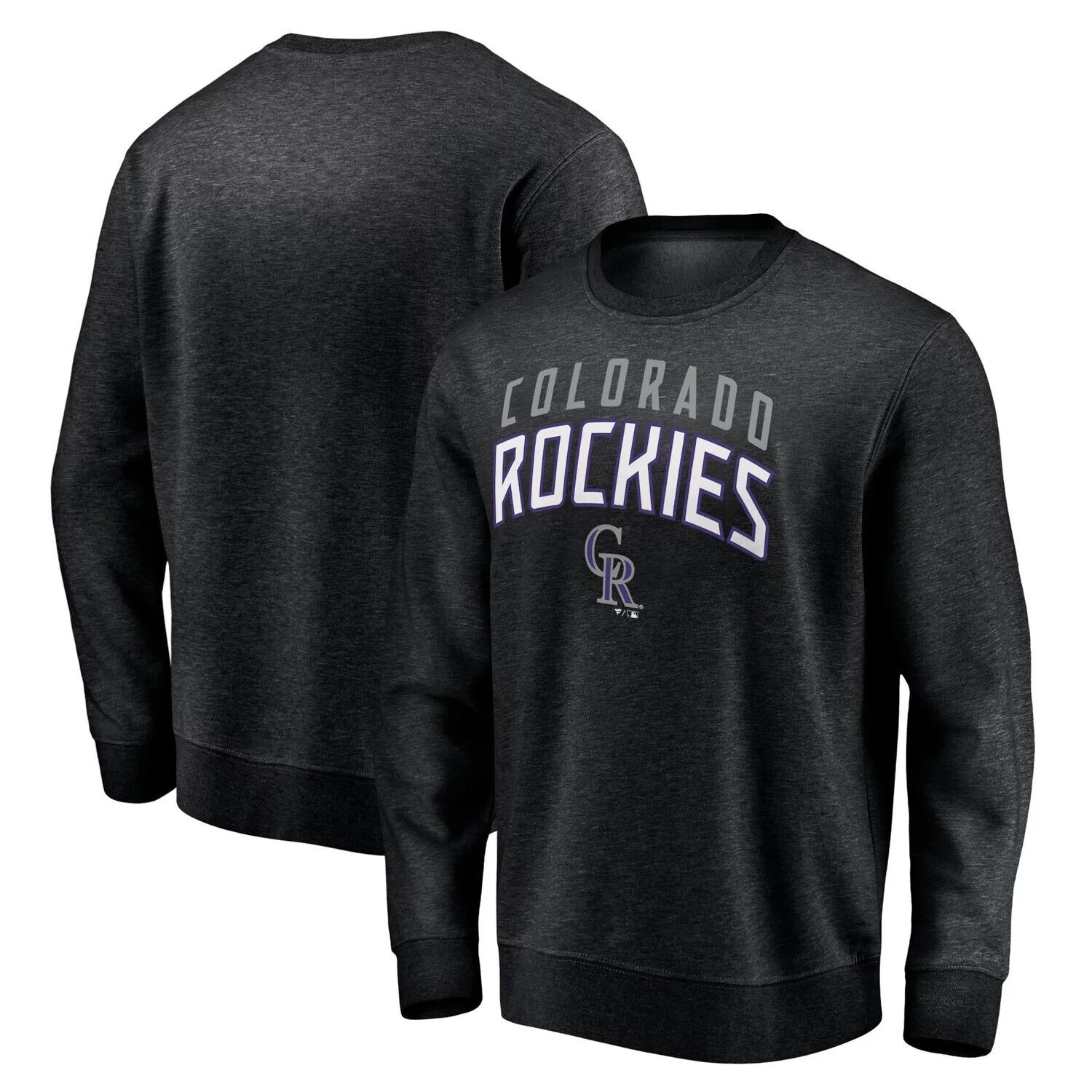 

Мужской черный пуловер с логотипом Fanatics Colorado Rockies Gametime Arch