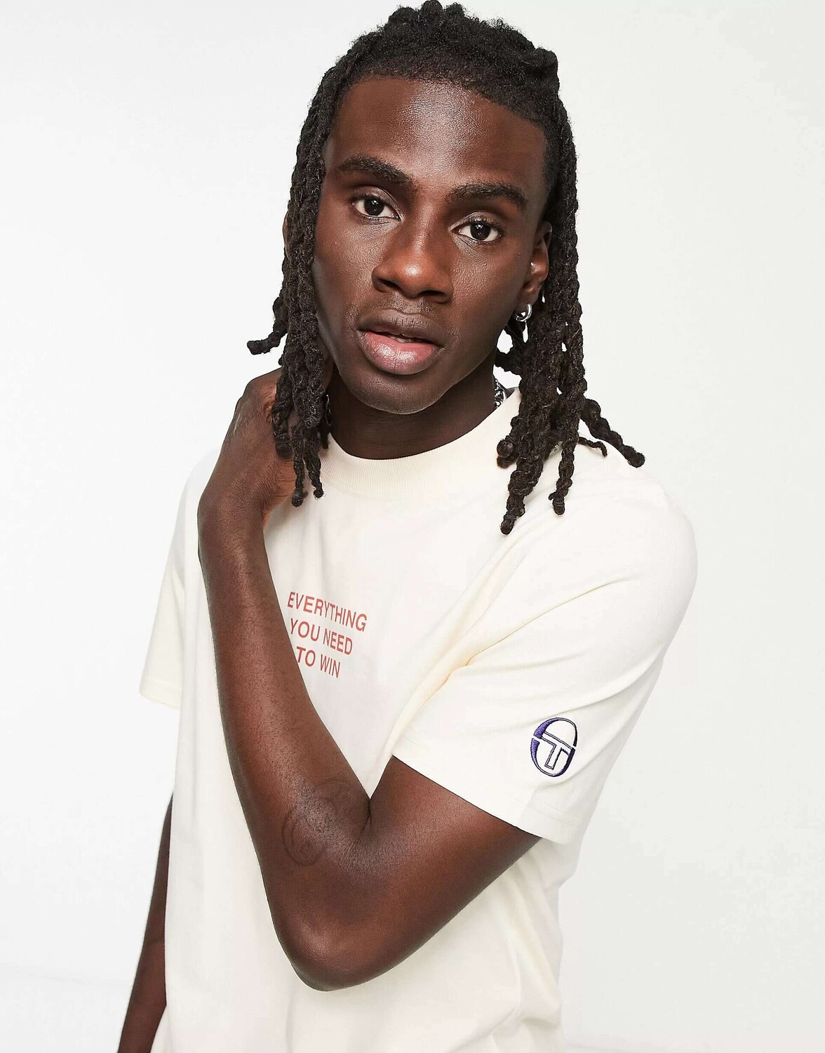 

Синяя футболка Sergio Tacchini «все, что вам нужно для победы»для ASOS
