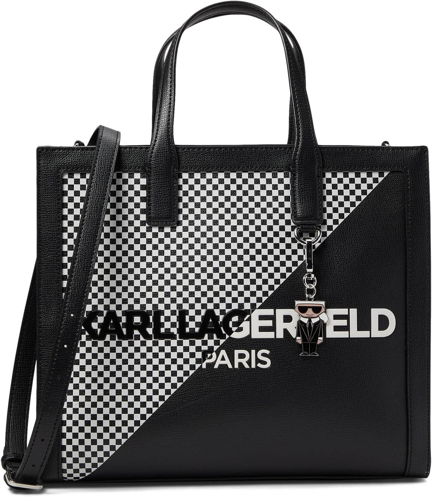 Сумка-тоут в стиле модерн Karl Lagerfeld Paris, цвет Black/White/Black форинская сумка karl lagerfeld paris цвет black white