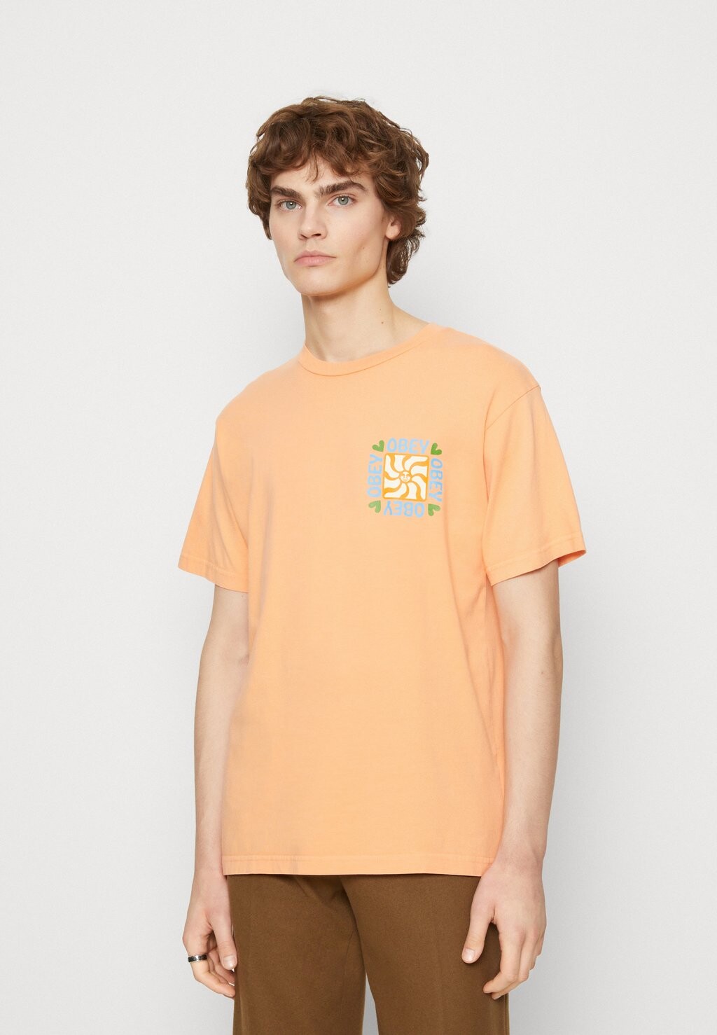 

Футболка с принтом Obey Clothing, Оранжевый
