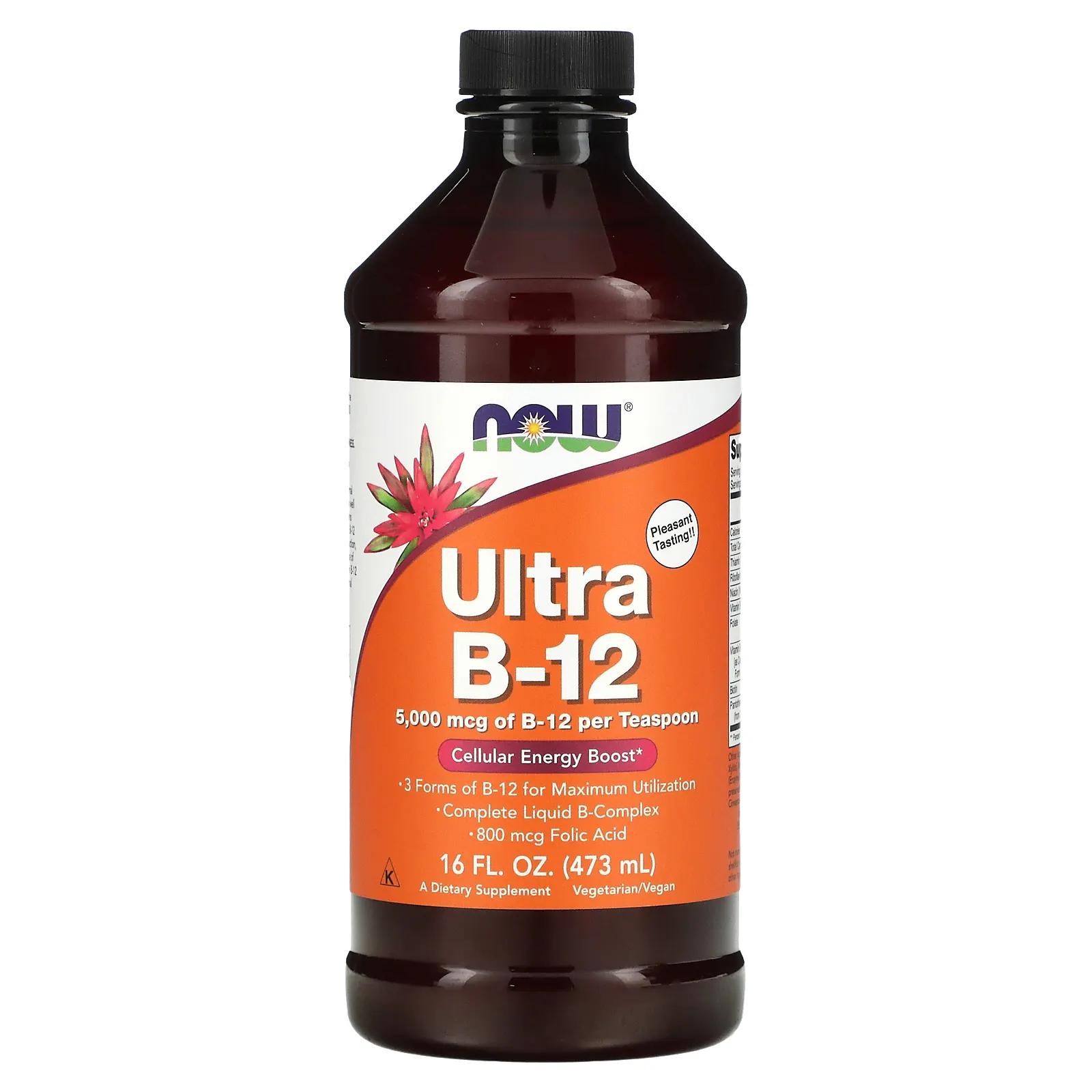 Now Foods Ultra B-12 16 жидких унций (473 мл) витамин b 12 now foods ultra