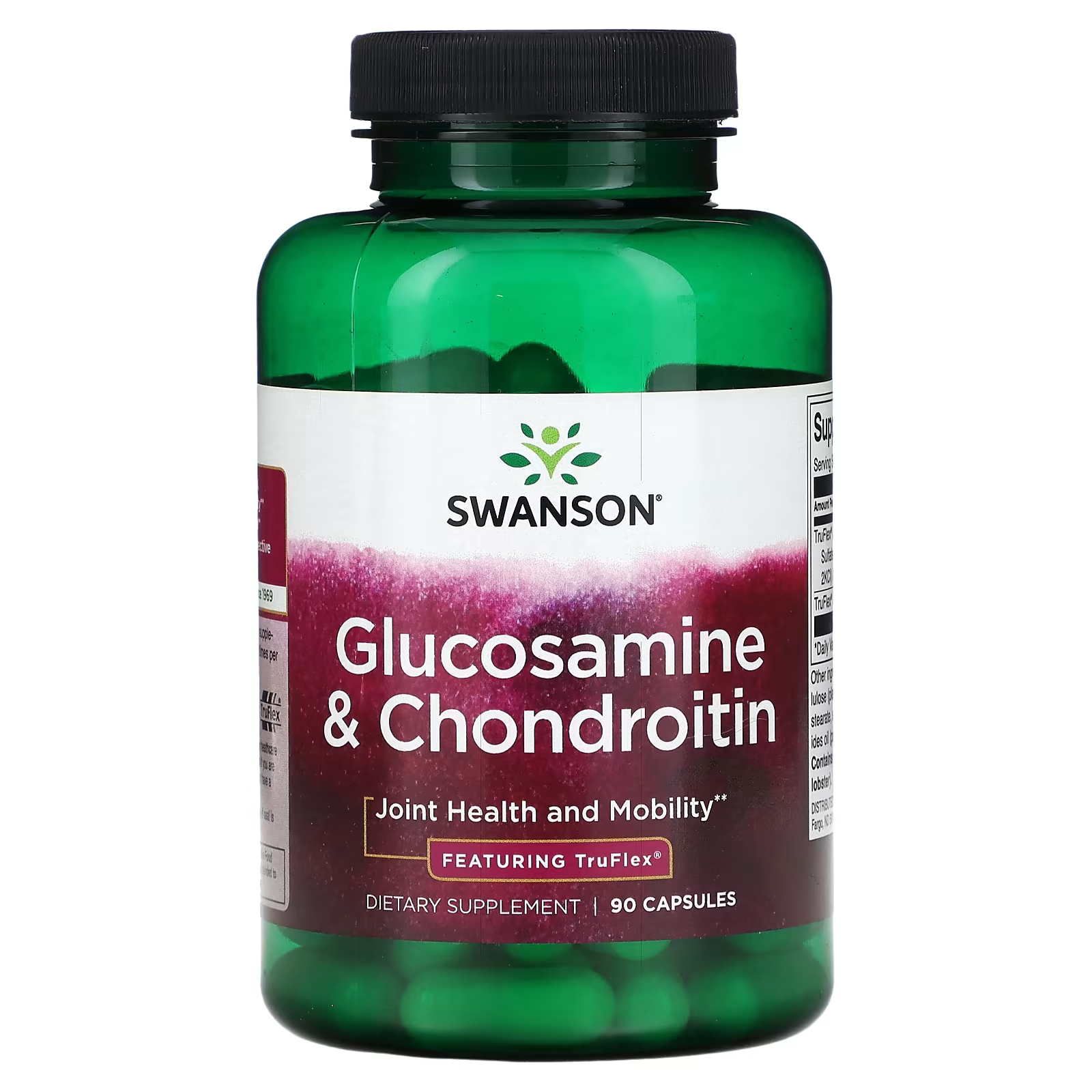 Пищевая добавка Swanson Глюкозамин-хондроитин, 90 капсул swanson глюкозамин из диких креветок 500 мг 90 капсул