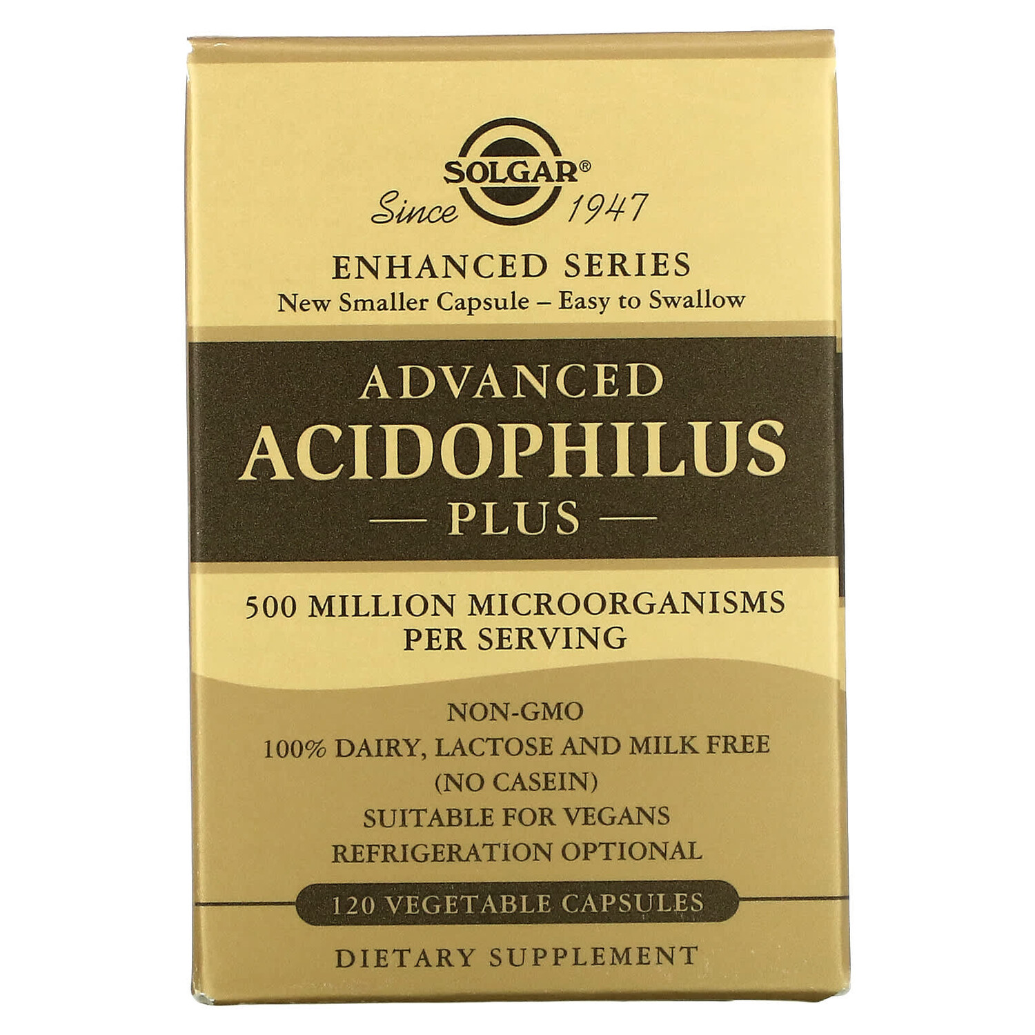 

Advanced Acidophilus Plus, 120 растительных капсул, Solgar