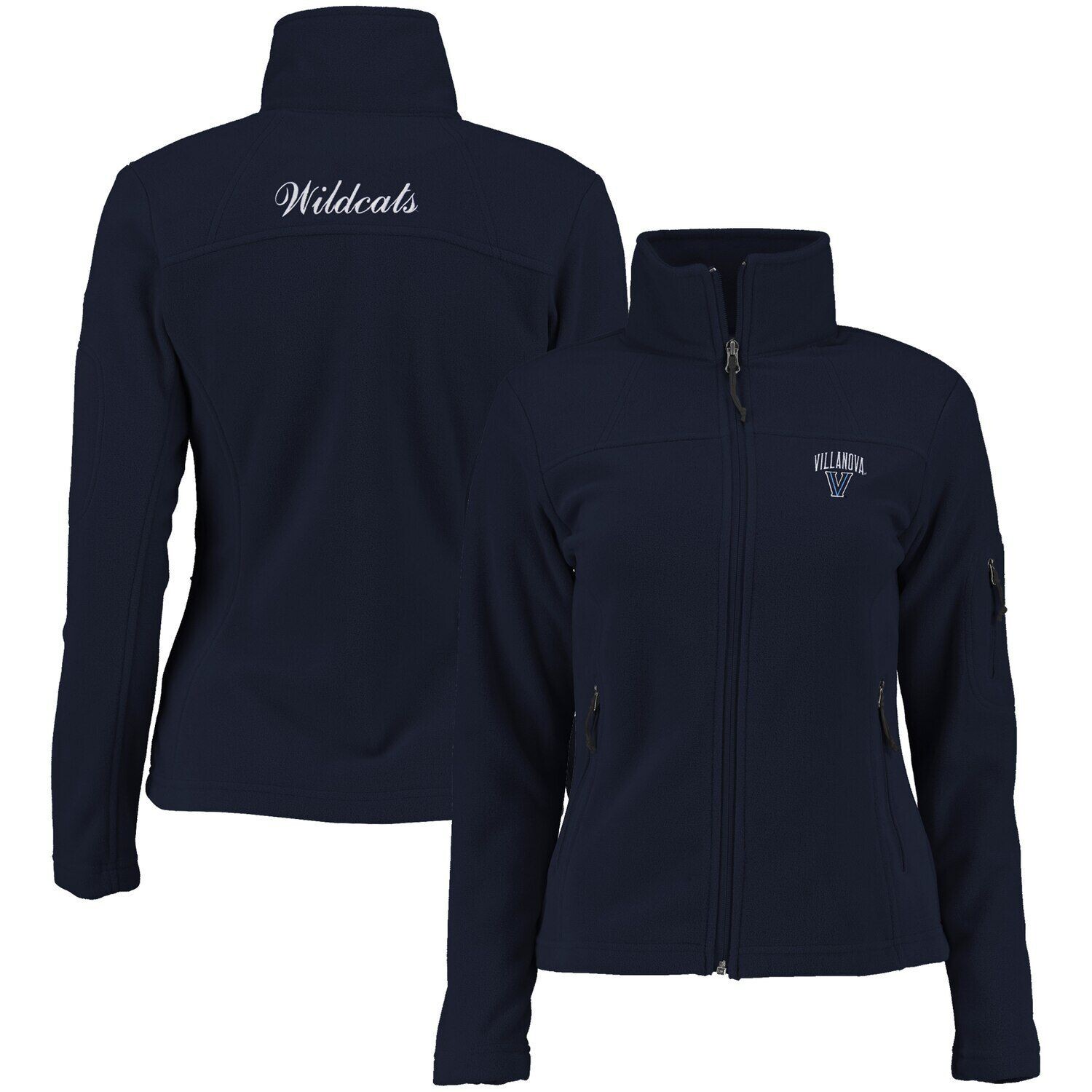 

Женская куртка Columbia Navy Villanova Wildcats с молнией во всю длину Give & Go