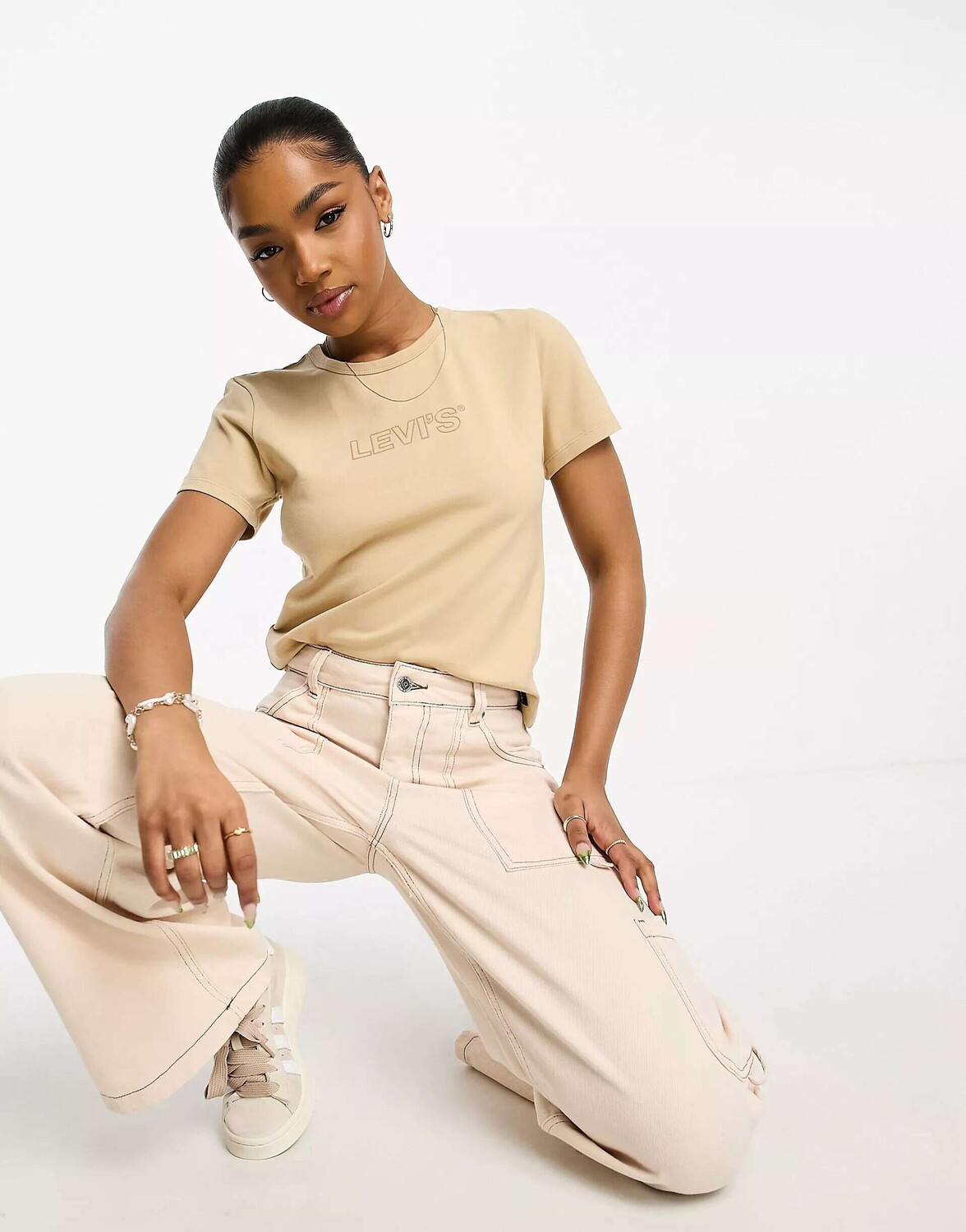 

Зеленая футболка Levi's Rickie с логотипом, Зеленый