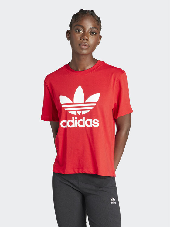 цена Футболка свободного покроя Adidas, красный