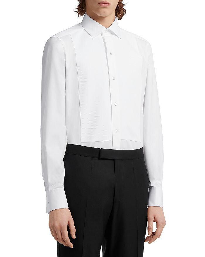 

Хлопковая вечерняя классическая рубашка классического кроя Zegna