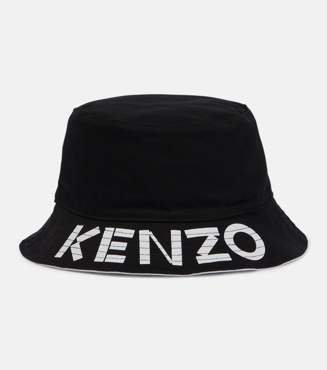 

Двусторонняя шляпа от солнца из хлопка с логотипом Kenzo, черный