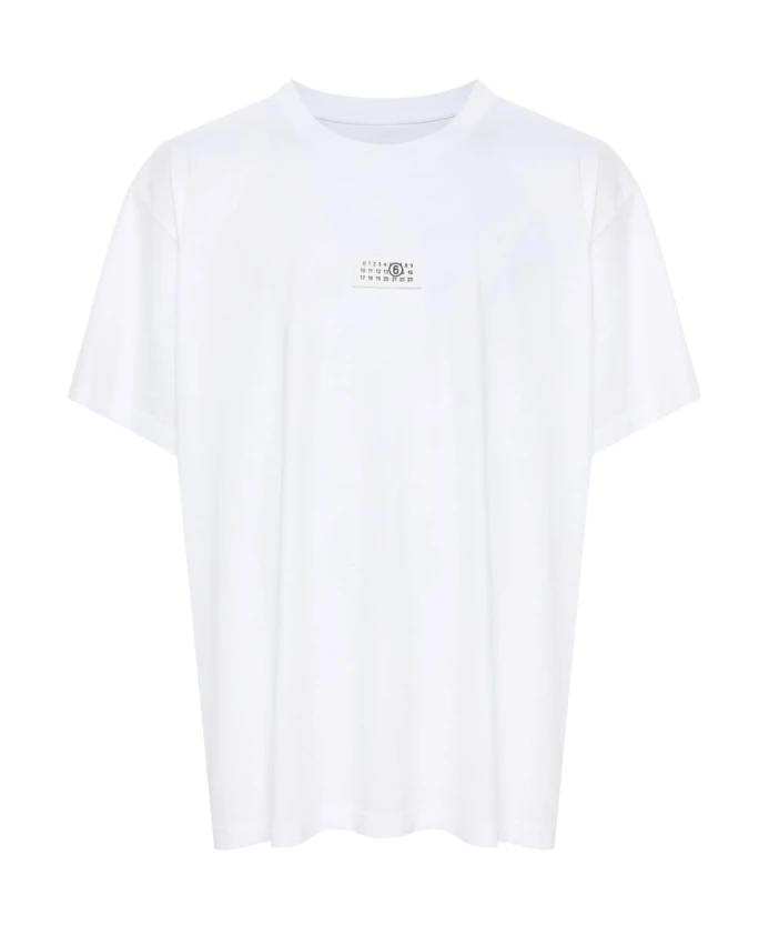 

Футболка S с нашивкой с фирменным номером Mm6 Maison Margiela, белый