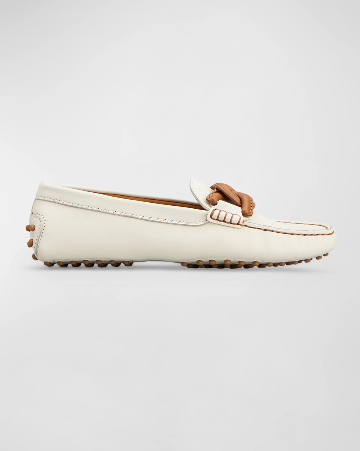 

Двухцветные пенни-лоферы с цепочкой Gommini Tod's, цвет Mousse