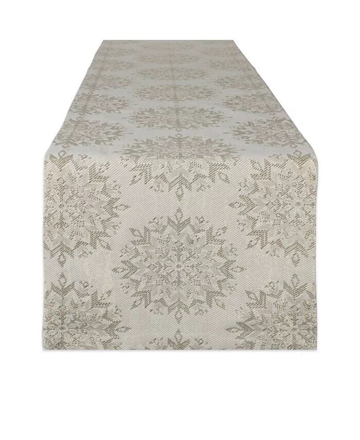 

Жаккардовая настольная дорожка Winter Sparkle Design Imports, серебро