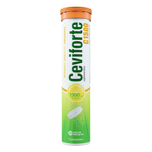 Витамин С в шипучих таблетках Ceviforte C 1500, 20 шт изотоник maxler max motion витамин с витамин e абрикос в шипучих таблетках 3 шт