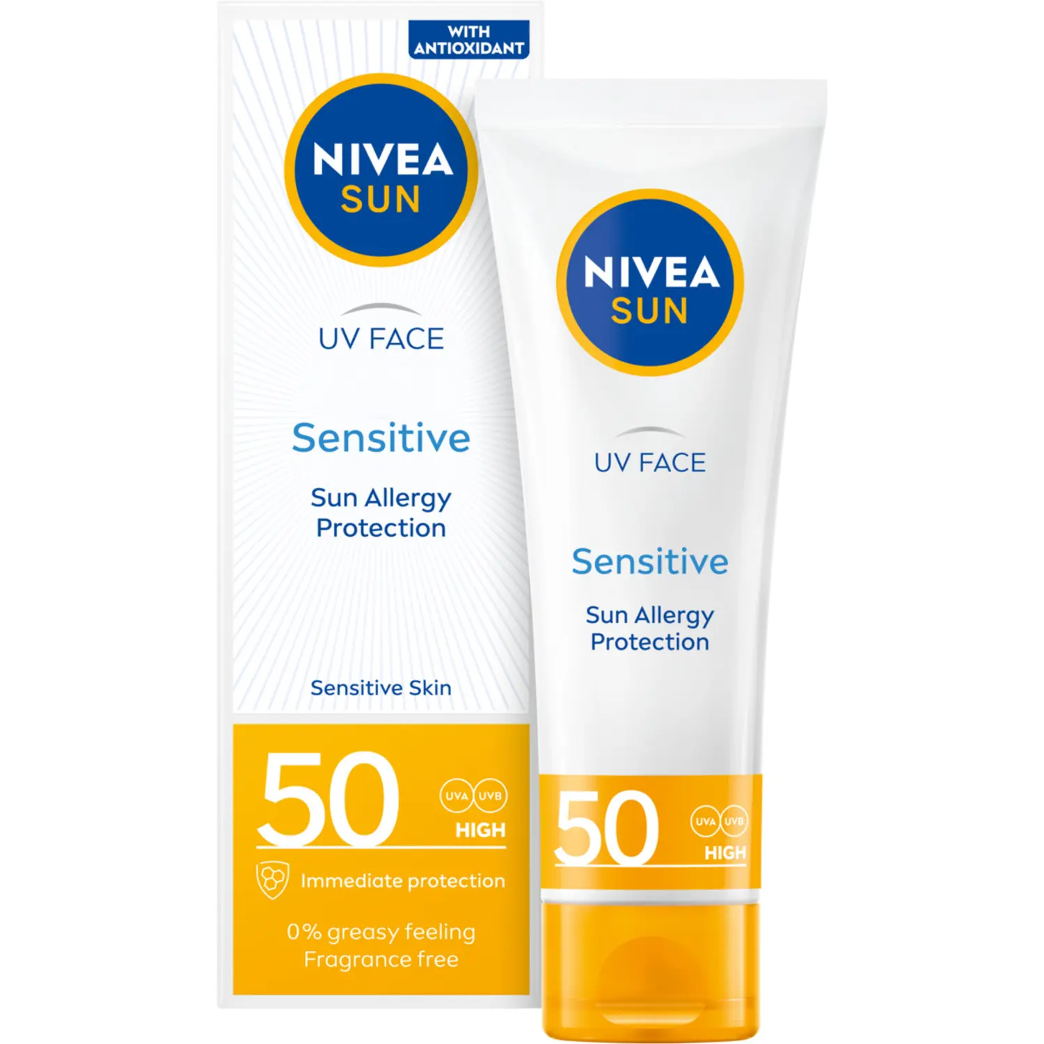 

Крем для лица с spf50 Nivea Sun, 50 мл