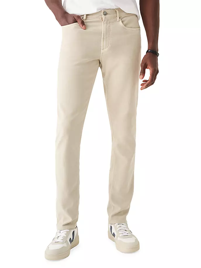 

Брюки из эластичной махровой ткани с 5 карманами Faherty Brand, цвет stone