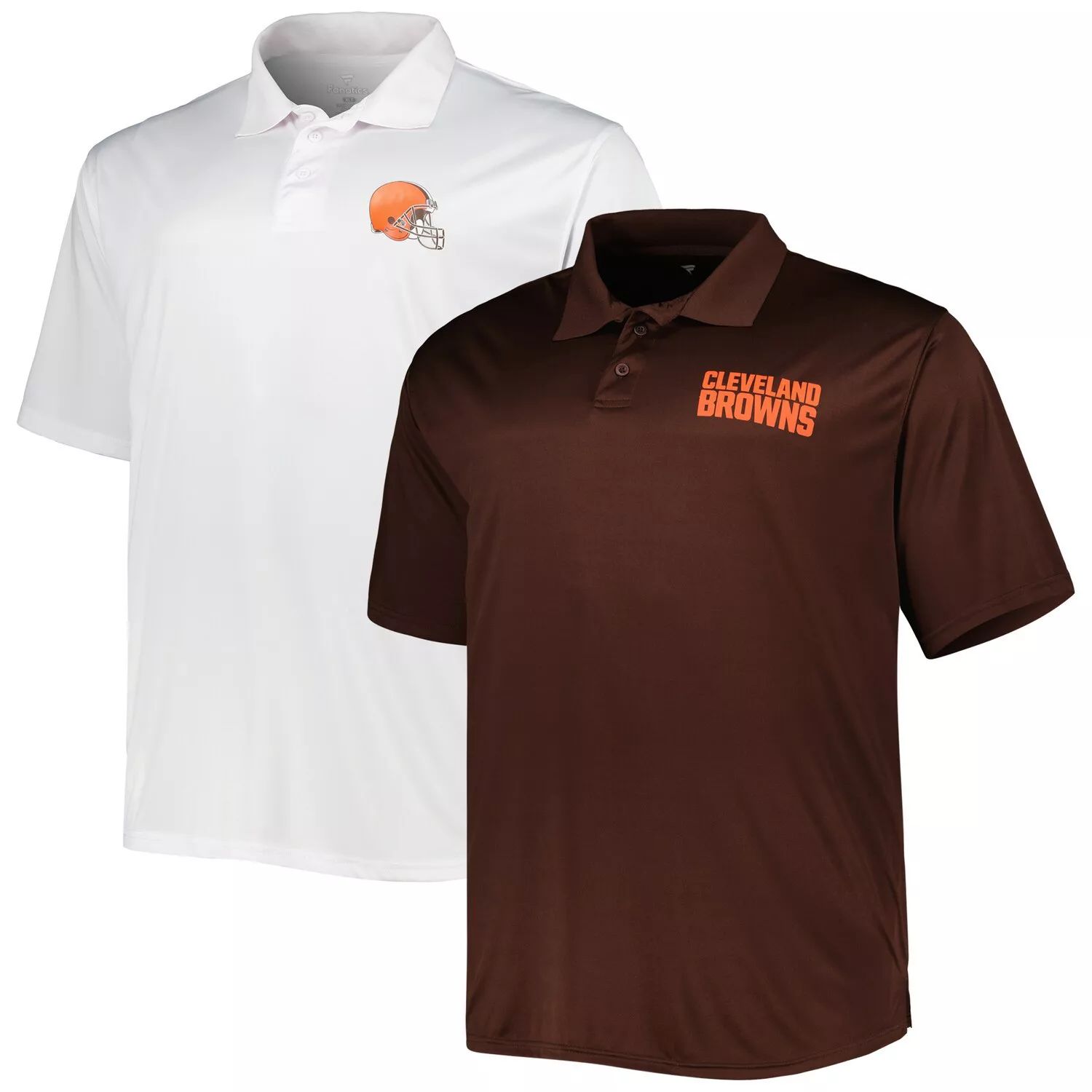 Мужской комплект из двух однотонных футболок-поло коричневого/белого цвета с фирменным логотипом Cleveland Browns Fanatics комплект из двух мужских зеленых футболок с фирменным логотипом minnesota wild wordmark fanatics