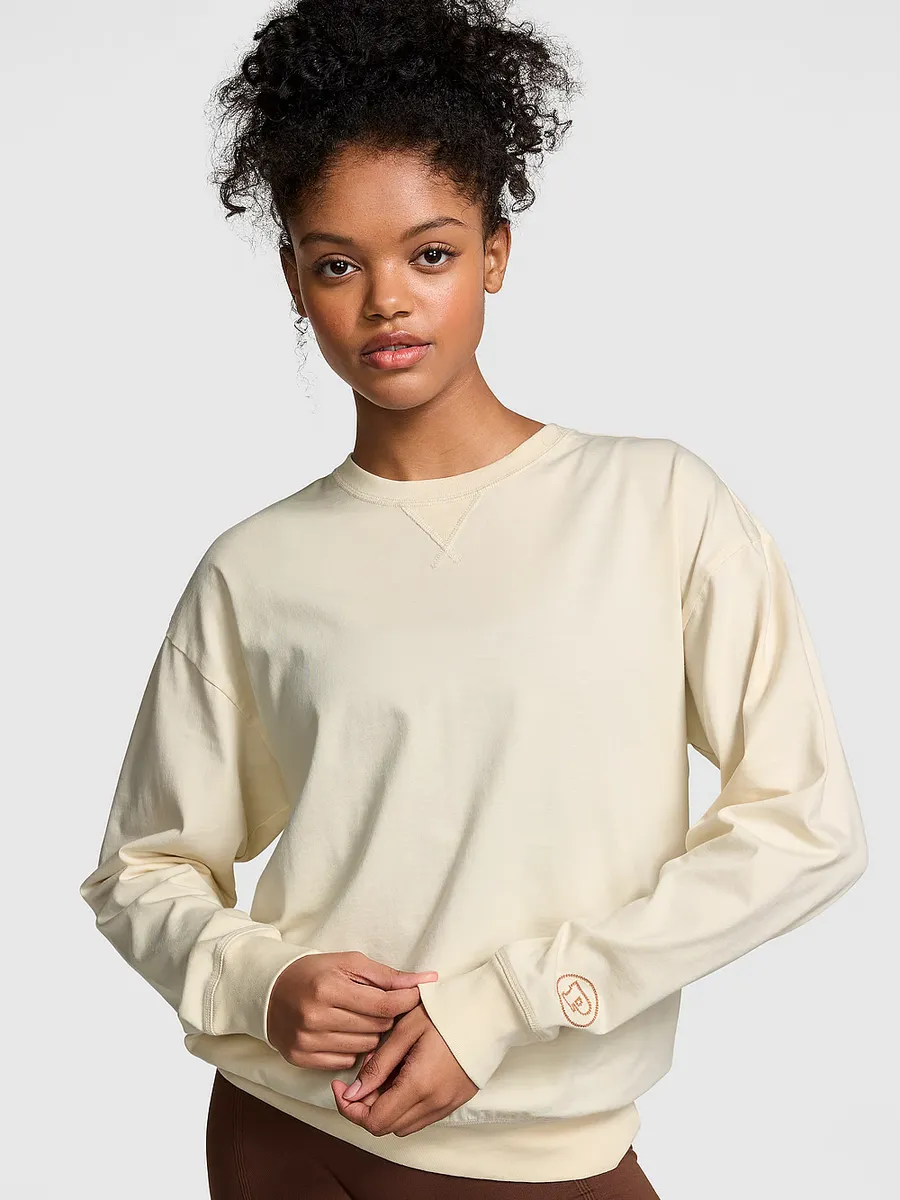 

Футболка с длинными рукавами Pima Cotton Club Pink, белый