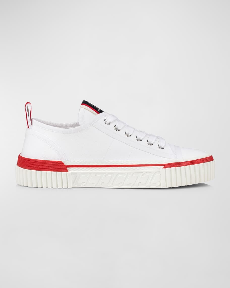 

Кроссовки Pedro Donna из плотной ткани с красной подошвой Christian Louboutin