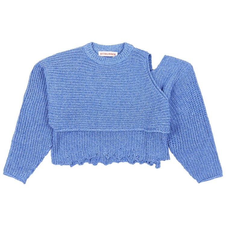 

Топ Ottolinger Knitted Deconstructed Wrap Knit Top, синий