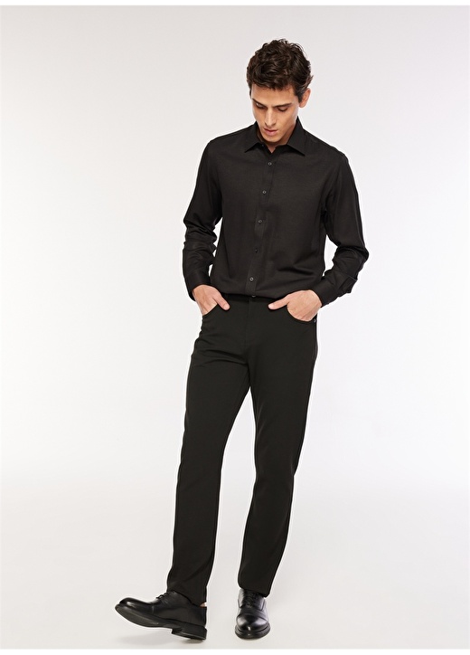 Черные мужские брюки чинос с заниженной талией Fabrika