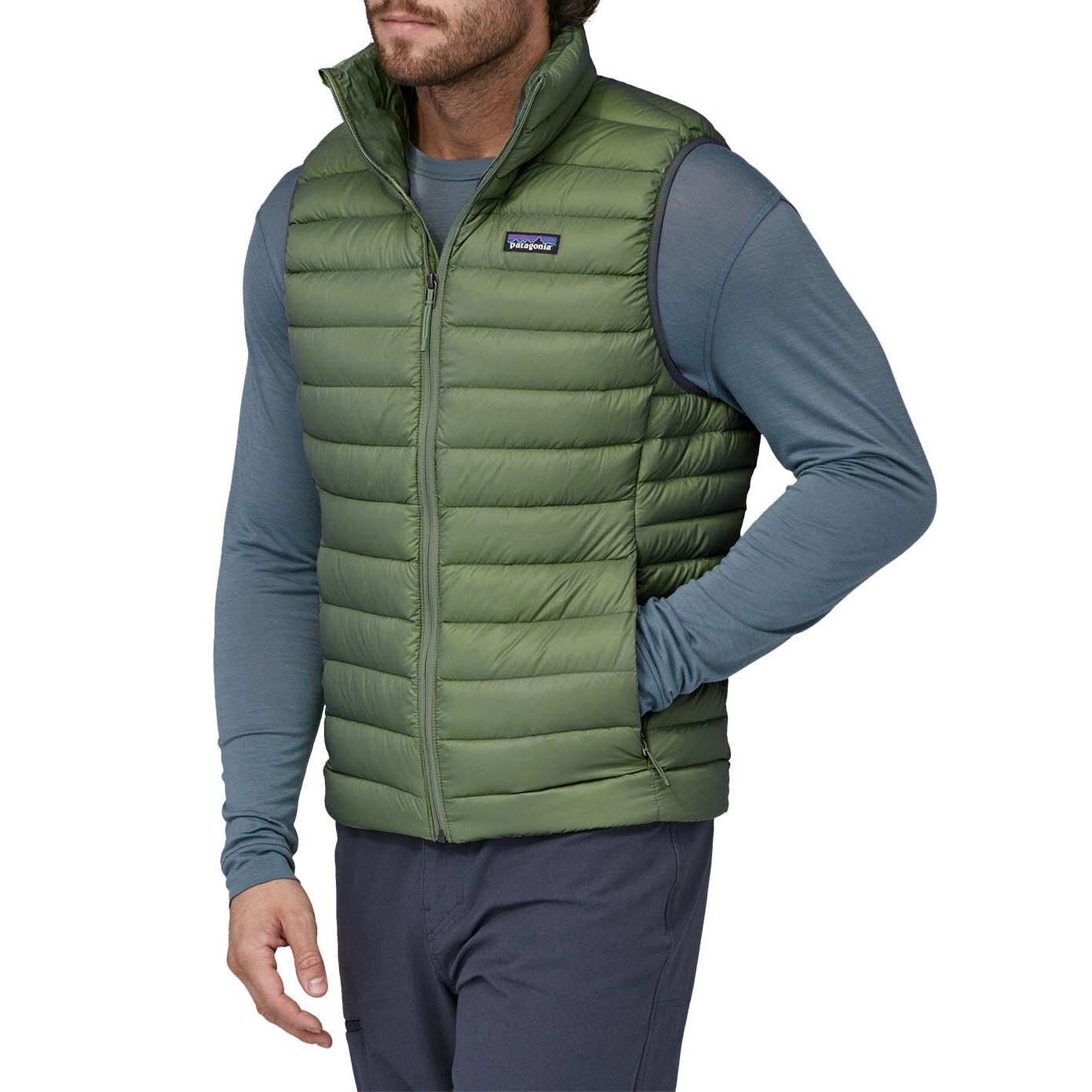

Жилет Patagonia Down Sweater, зеленый