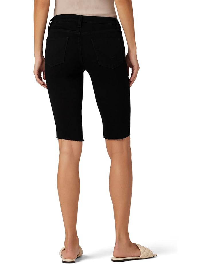 Шорты Hudson Jeans Amelia Mid-Rise Knee Shorts in Black, черный