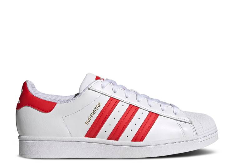 All red adidas superstars hotsell